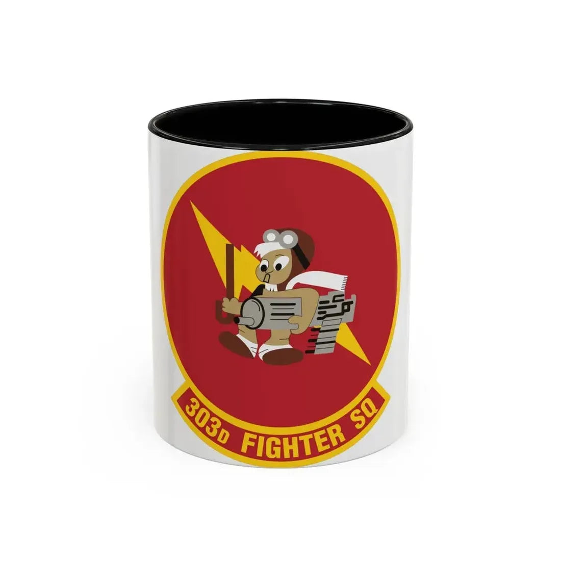 303d Fighter Squadron (U.S. Air Force) Accent Coffee Mug 11oz Black - Go Mug Yourself