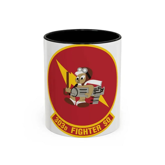 303d Fighter Squadron (U.S. Air Force) Accent Coffee Mug 11oz Black - Go Mug Yourself