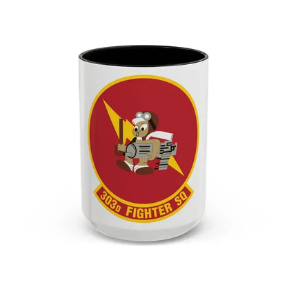 303d Fighter Squadron (U.S. Air Force) Accent Coffee Mug 15oz Black - Go Mug Yourself