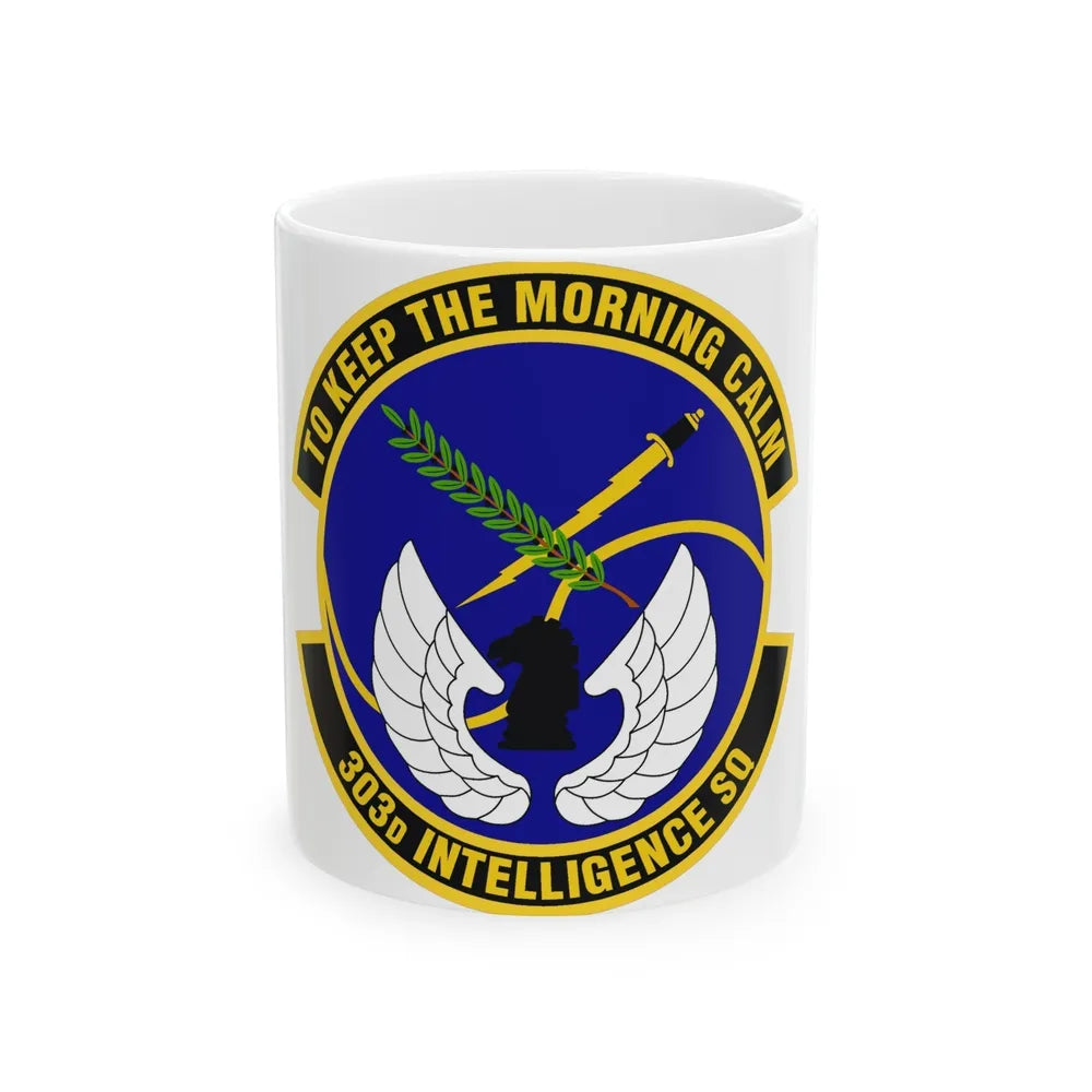 303d Intelligence Squadron (U.S. Air Force) White Coffee Mug-11oz-Go Mug Yourself