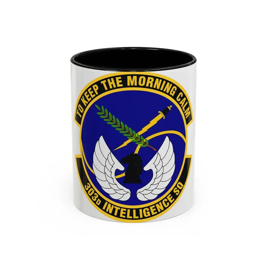 303d Intelligence Squadron (U.S. Air Force) Accent Coffee Mug 11oz Black - Go Mug Yourself