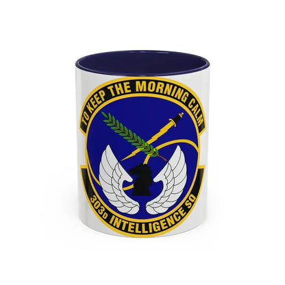 303d Intelligence Squadron (U.S. Air Force) Accent Coffee Mug 11oz Navy - Go Mug Yourself