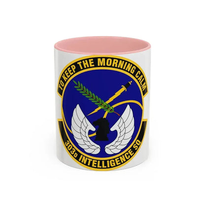 303d Intelligence Squadron (U.S. Air Force) Accent Coffee Mug 11oz Pink - Go Mug Yourself