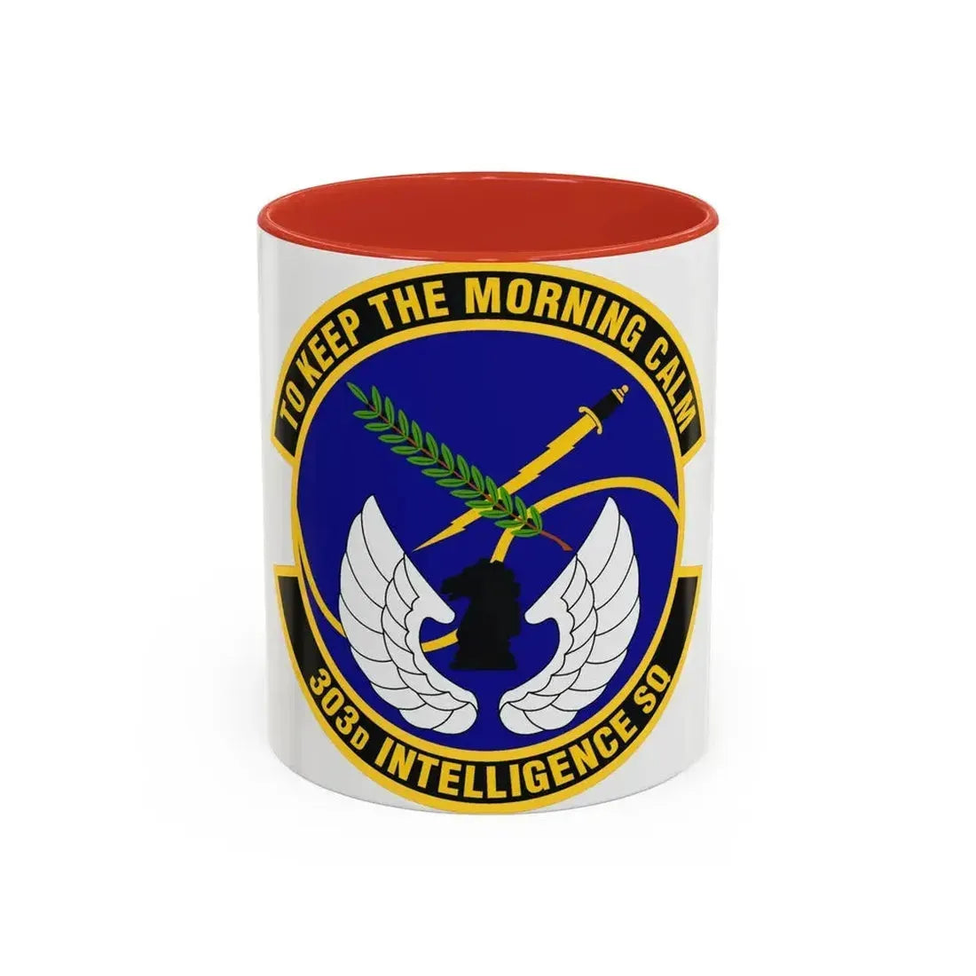 303d Intelligence Squadron (U.S. Air Force) Accent Coffee Mug 11oz Red - Go Mug Yourself