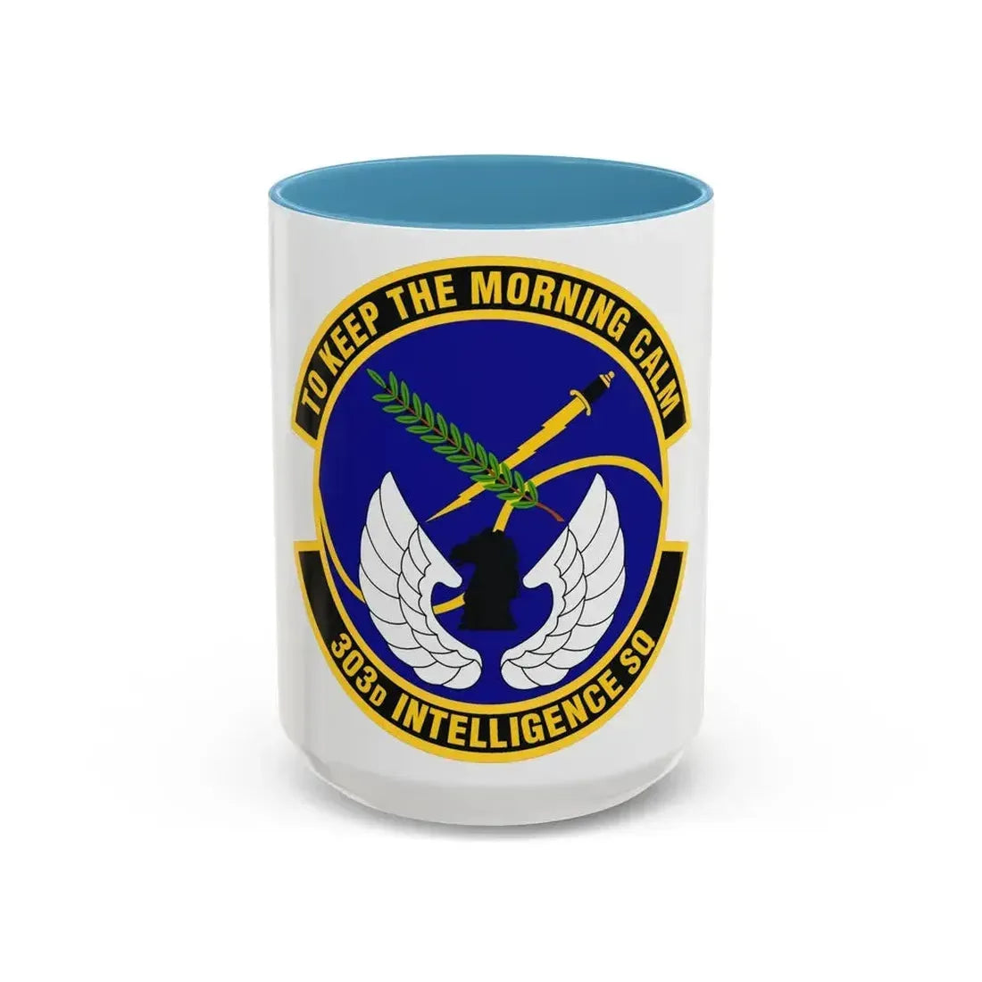 303d Intelligence Squadron (U.S. Air Force) Accent Coffee Mug 15oz Light Blue - Go Mug Yourself