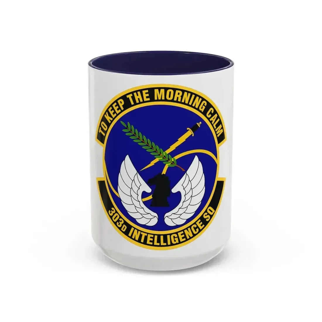 303d Intelligence Squadron (U.S. Air Force) Accent Coffee Mug 15oz Navy - Go Mug Yourself