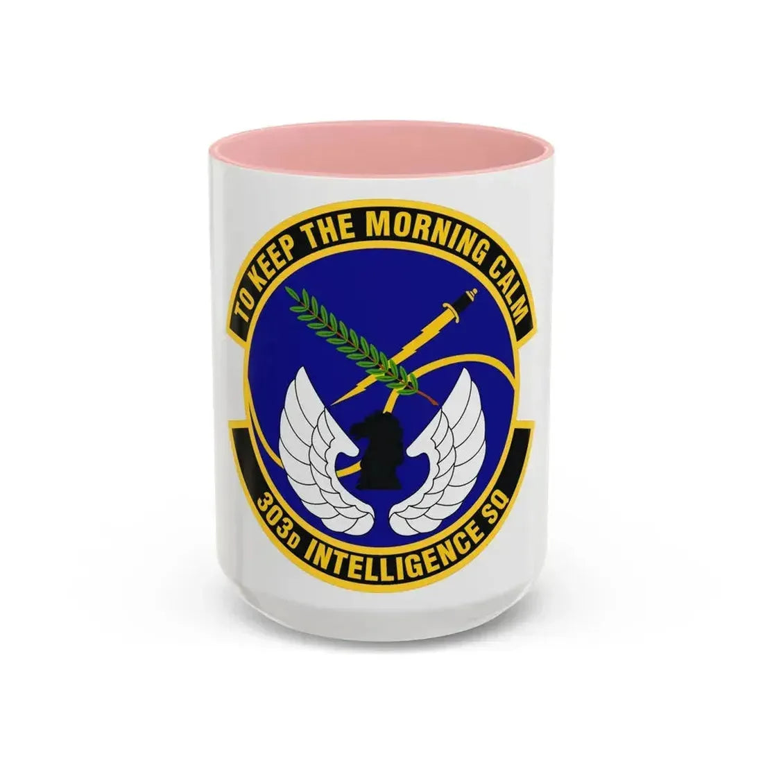 303d Intelligence Squadron (U.S. Air Force) Accent Coffee Mug 15oz Pink - Go Mug Yourself