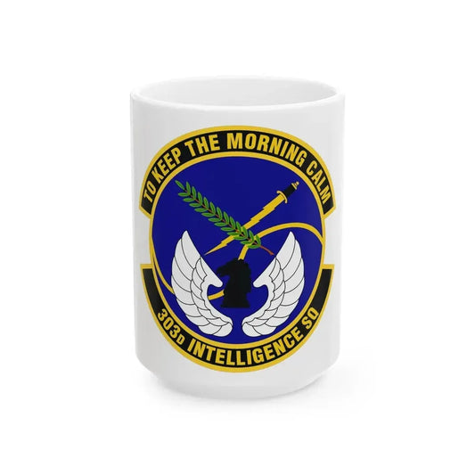 303d Intelligence Squadron (U.S. Air Force) White Coffee Mug 15oz - Go Mug Yourself