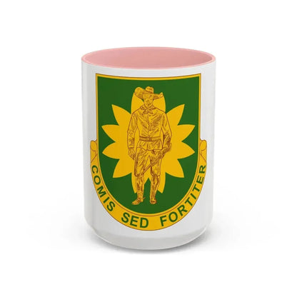 304 Military Police Battalion (U.S. Army) Accent Coffee Mug 15oz Pink - Go Mug Yourself