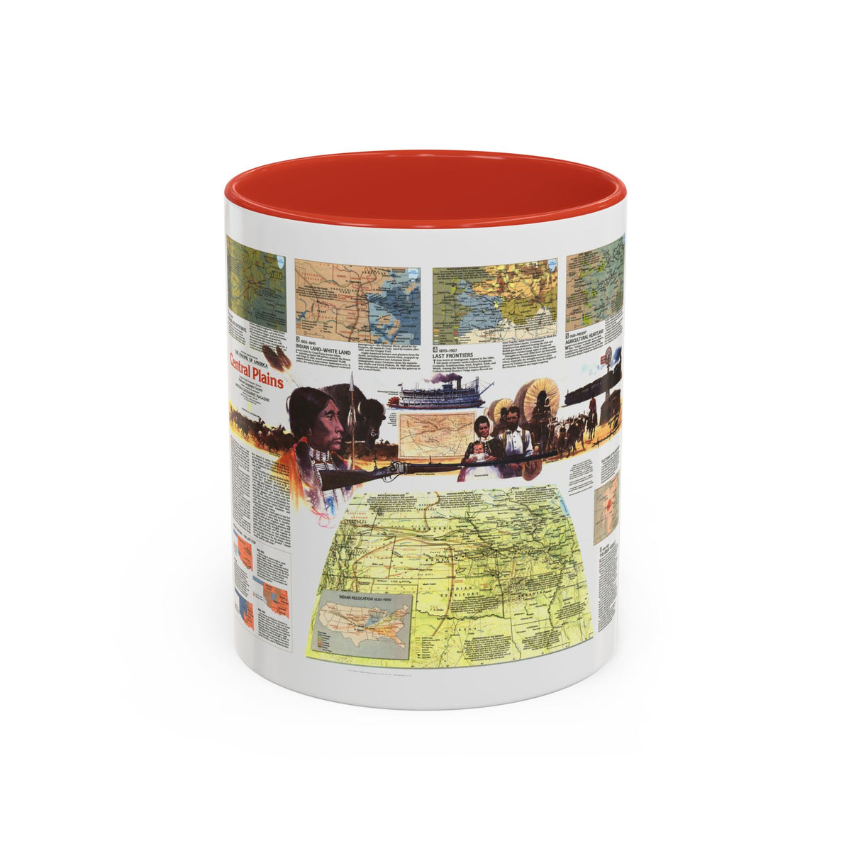 USA - Central Plains 2 (1985) (Map) Accent Coffee Mug
