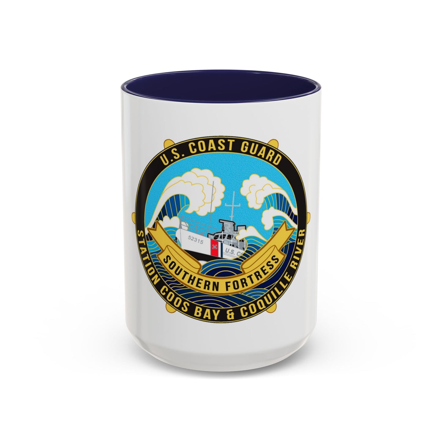USCG Station Coos Bay (U.S. Coast Guard) Accent Coffee Mug