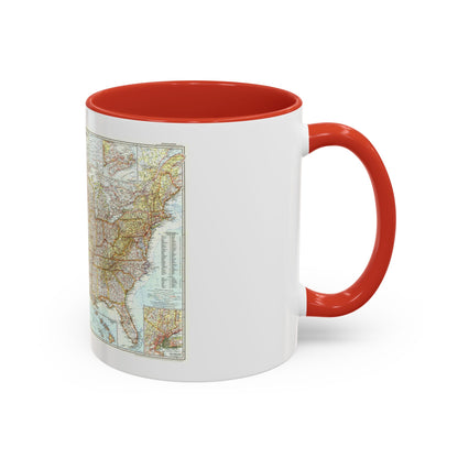 USA - The United States (1956) (Map) Accent Coffee Mug