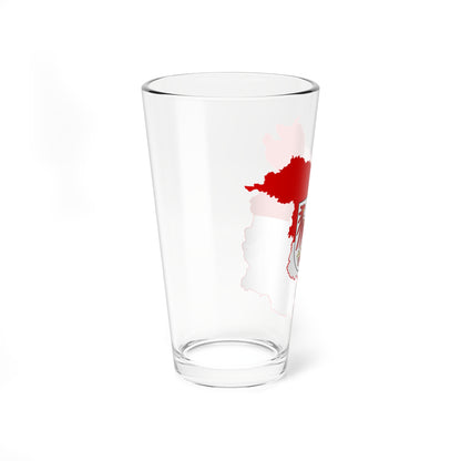 Flag map of Brandenburg (Germany) Pint Glass 16oz
