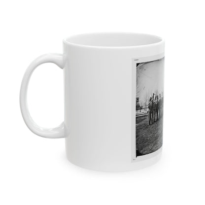 Washington, D.C. Band Of 9th Veteran Reserve Corps, In Shakoes And Frogged Jackets, At Washington Circle (U.S. Civil War) White Coffee Mug