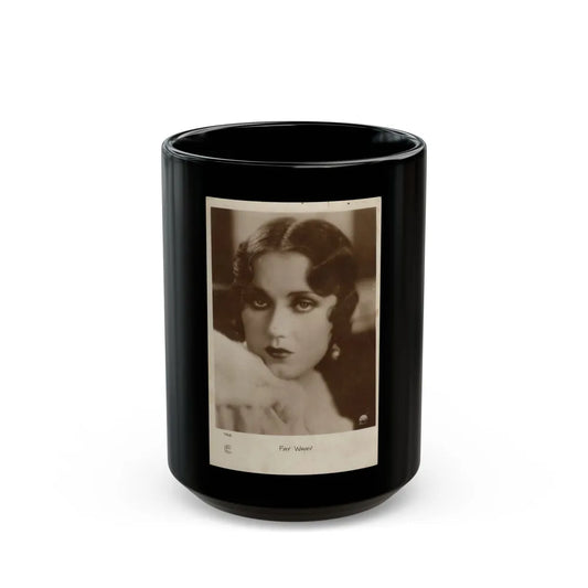 Fay Wray #117 (Vintage Female Icon) Black Coffee Mug-15oz-Go Mug Yourself