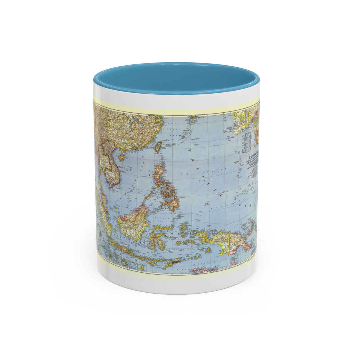 Asia - Southeast (1944) (Map) Accent Coffee Mug