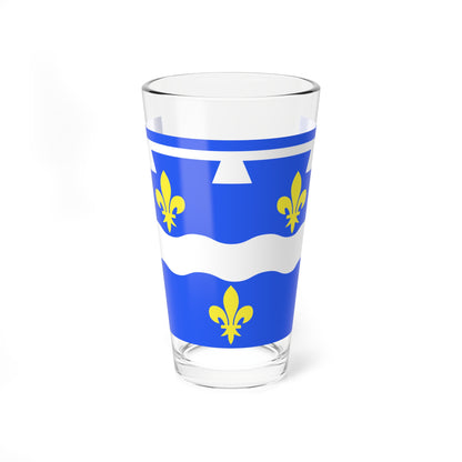 Drapeau fr departement Loiret (France) Pint Glass 16oz