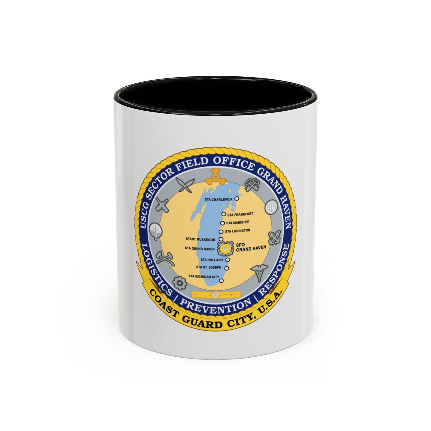 USCG Sector Field Office Grand Haven (U.S. Coast Guard) Accent Coffee Mug