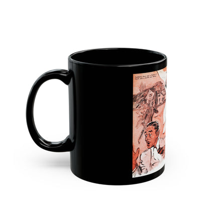 Ed holds a seance, Liberty magazine, March 1, 1941 - Black Coffee Mug-Go Mug Yourself