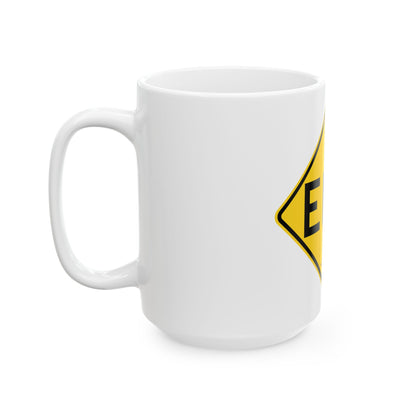 NYCDOT W14-5 (New York) (Road Sign) White Coffee Mug