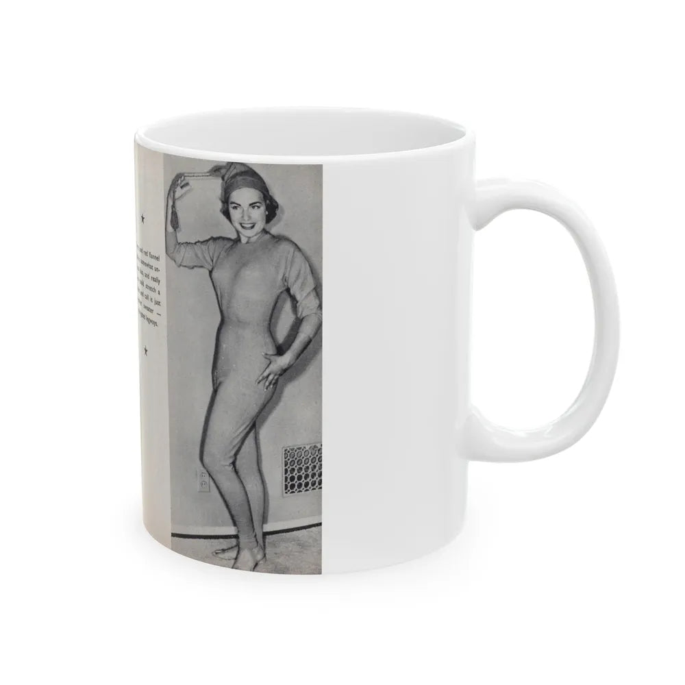 Terry Moore #461 - 66 PHOTOGRAPHS OF Terry MOORE U.K. Pocket Mag. Pages 52 & 53 (Vintage Female Icon) White Coffee Mug-Go Mug Yourself