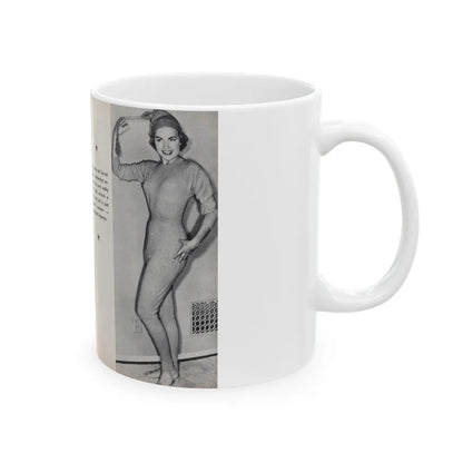 Terry Moore #461 - 66 PHOTOGRAPHS OF Terry MOORE U.K. Pocket Mag. Pages 52 & 53 (Vintage Female Icon) White Coffee Mug-Go Mug Yourself