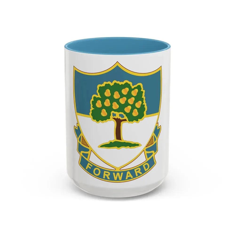 304th Infantry Regiment (U.S. Army) Accent Coffee Mug 15oz Light Blue - Go Mug Yourself