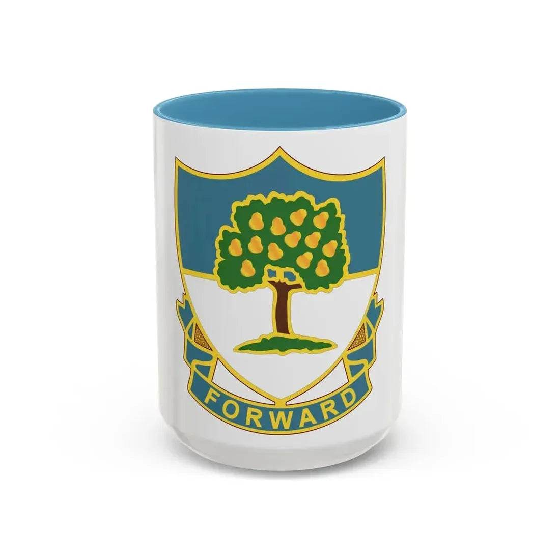 304th Infantry Regiment (U.S. Army) Accent Coffee Mug 15oz Light Blue - Go Mug Yourself
