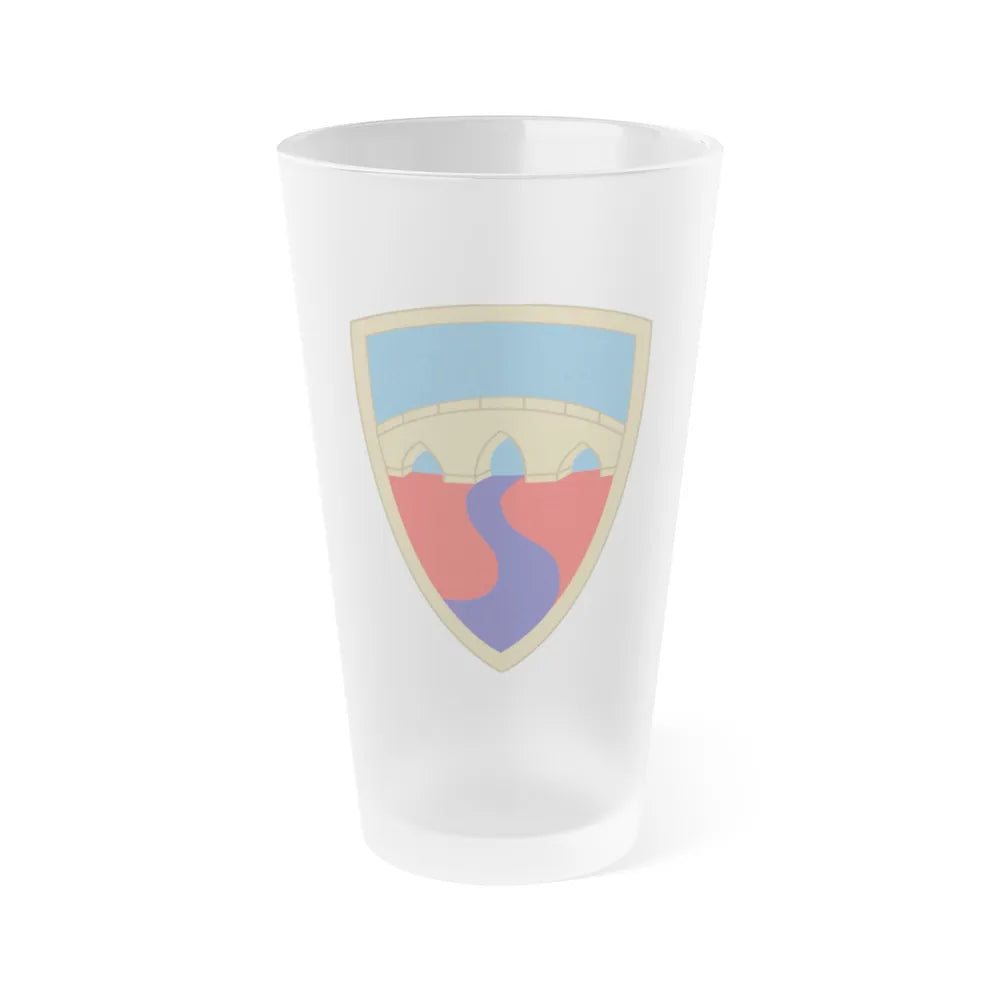 304th Sustainment Brigade (U.S. Army) Frosted Pint Glass 16oz-Go Mug Yourself