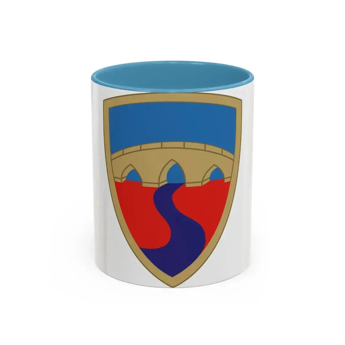 304th Sustainment Brigade (U.S. Army) Accent Coffee Mug 11oz Light Blue - Go Mug Yourself
