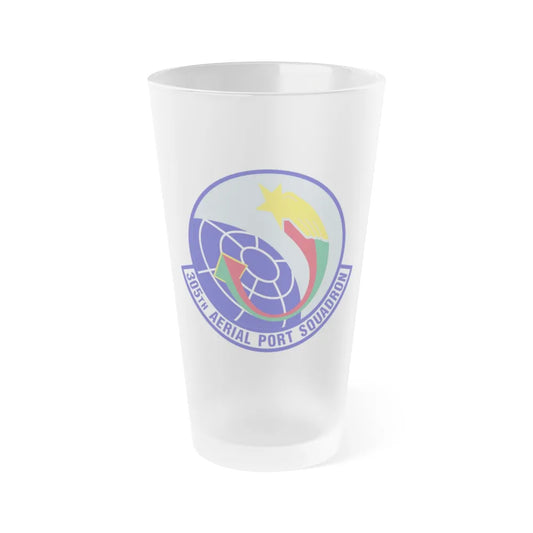 305 Aerial Port Squadron AMC (U.S. Air Force) Frosted Pint Glass 16oz-16oz-Frosted-Go Mug Yourself