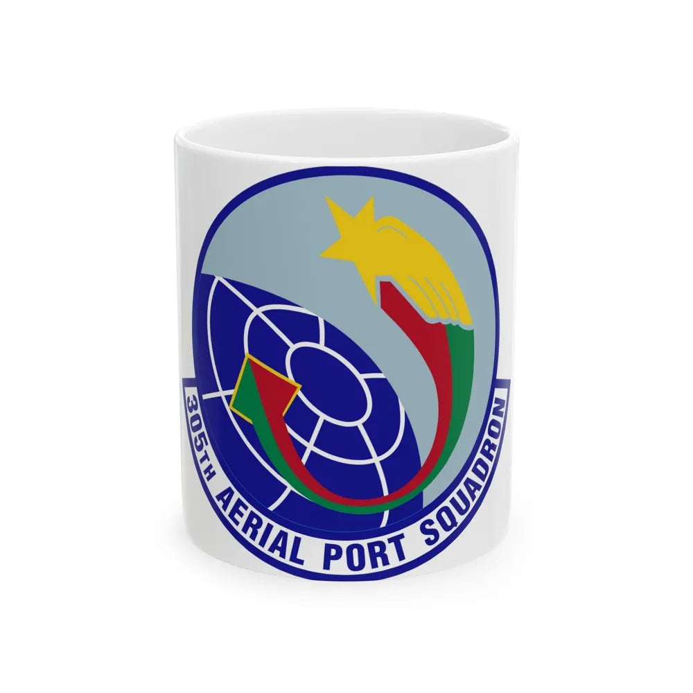 305 Aerial Port Squadron AMC (U.S. Air Force) White Coffee Mug-11oz-Go Mug Yourself