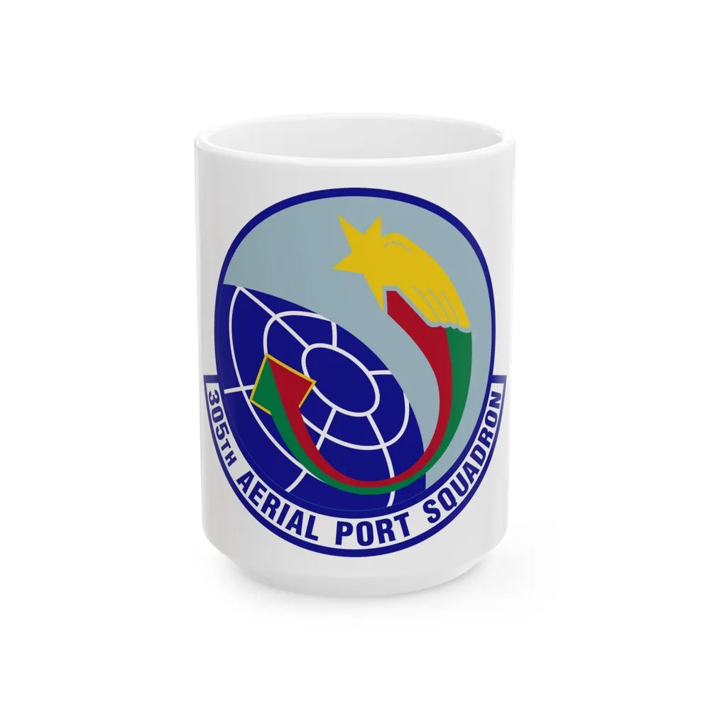 305 Aerial Port Squadron AMC (U.S. Air Force) White Coffee Mug-15oz-Go Mug Yourself