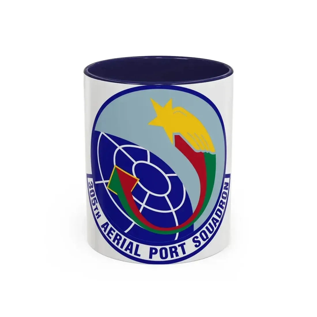 305 Aerial Port Squadron AMC (U.S. Air Force) Accent Coffee Mug 11oz Navy - Go Mug Yourself