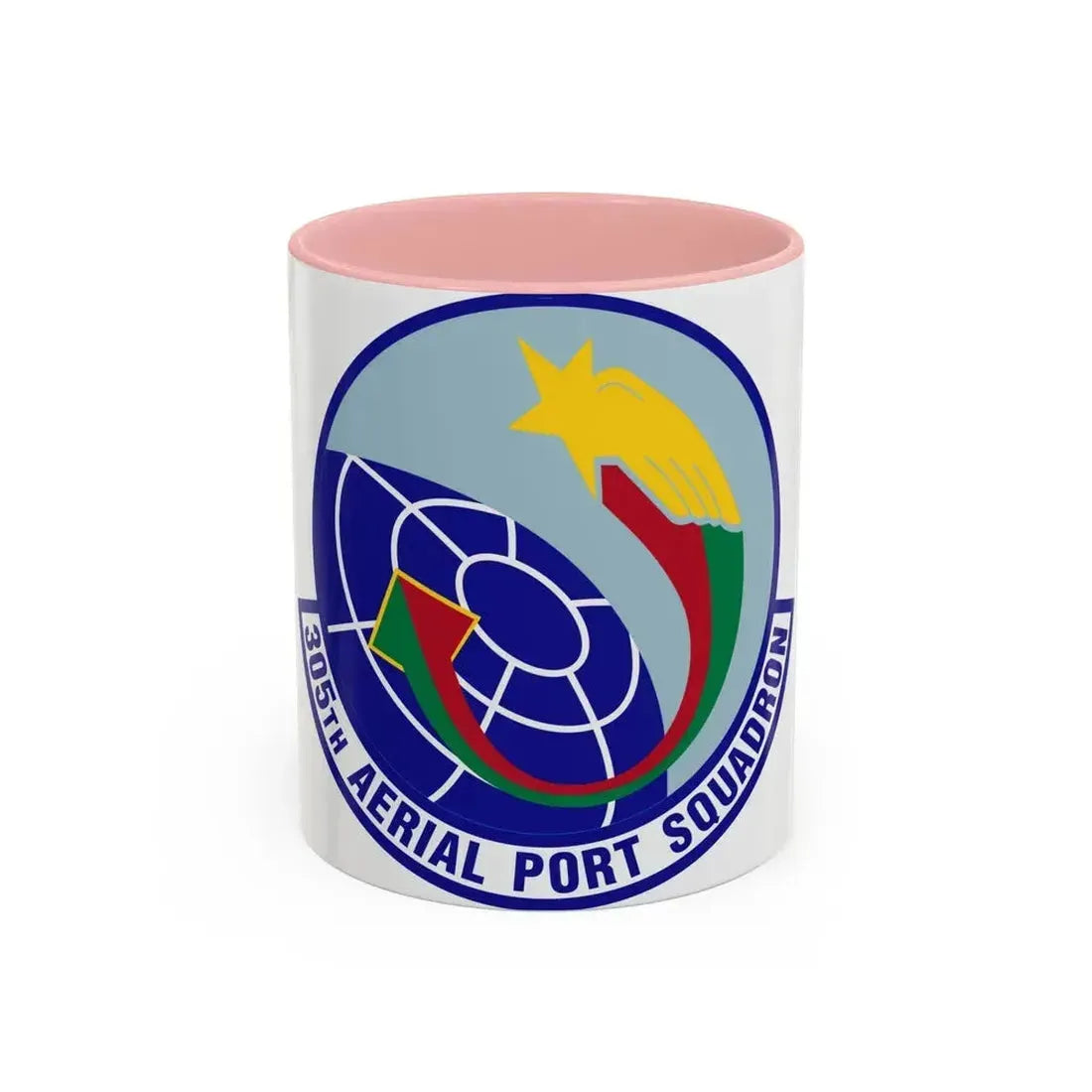 305 Aerial Port Squadron AMC (U.S. Air Force) Accent Coffee Mug 11oz Pink - Go Mug Yourself