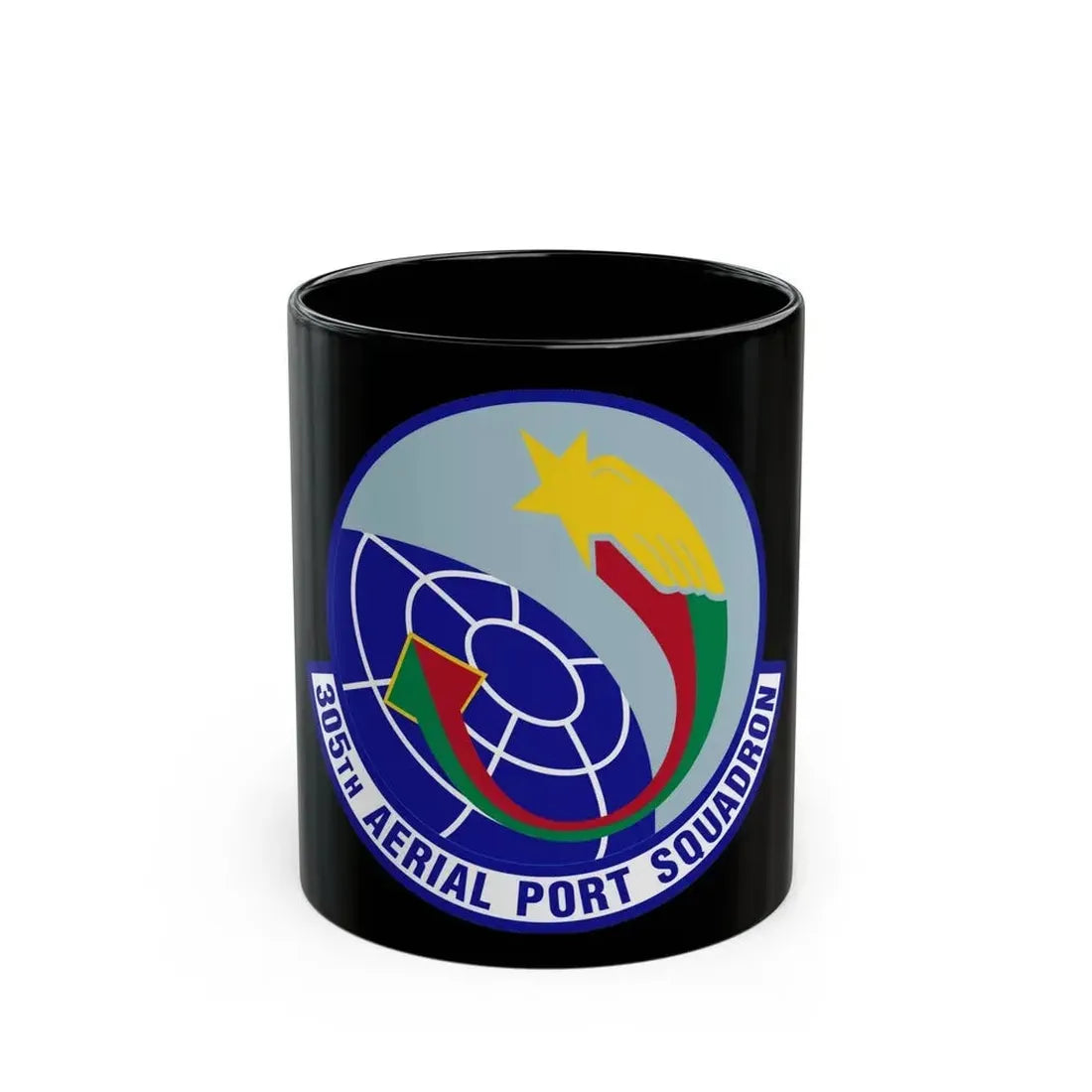 305 Aerial Port Squadron AMC (U.S. Air Force) Black Coffee Mug 11oz - Go Mug Yourself