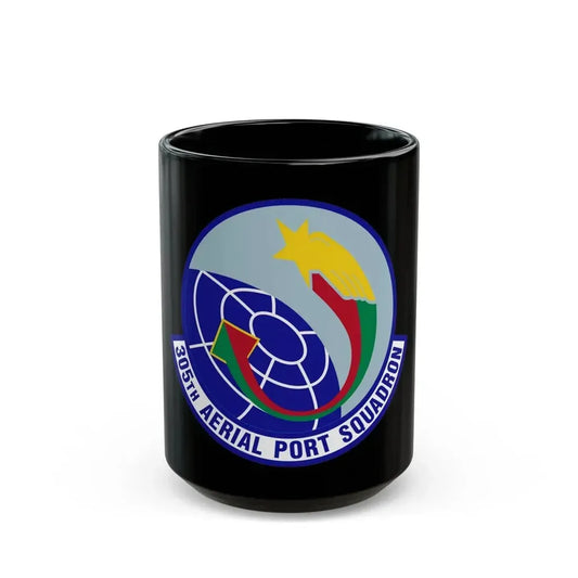 305 Aerial Port Squadron AMC (U.S. Air Force) Black Coffee Mug 15oz - Go Mug Yourself