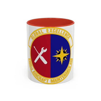 305 Aircraft Maintenance Squadron AMC (U.S. Air Force) Accent Coffee Mug 11oz Red - Go Mug Yourself