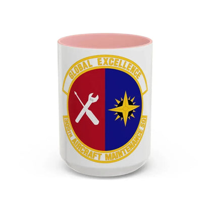 305 Aircraft Maintenance Squadron AMC (U.S. Air Force) Accent Coffee Mug 15oz Pink - Go Mug Yourself