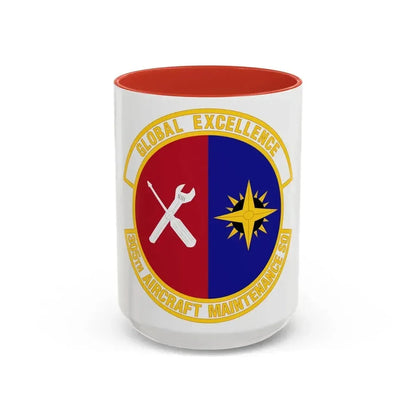 305 Aircraft Maintenance Squadron AMC (U.S. Air Force) Accent Coffee Mug 15oz Red - Go Mug Yourself