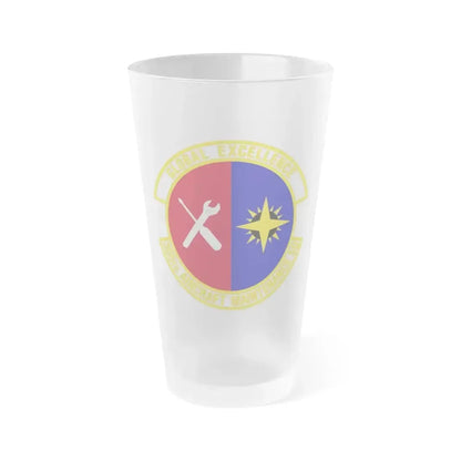 305 Aircraft Maintenance Squadron AMC (U.S. Air Force) Frosted Pint Glass 16oz 16oz Frosted - Go Mug Yourself