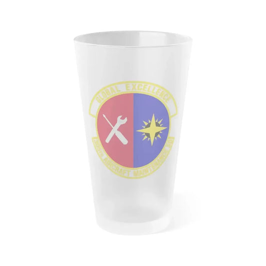305 Aircraft Maintenance Squadron AMC (U.S. Air Force) Frosted Pint Glass 16oz 16oz Frosted - Go Mug Yourself