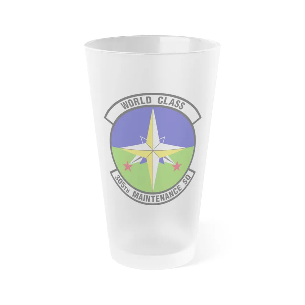 305 Maintenance Squadron AMC (U.S. Air Force) Frosted Pint Glass 16oz-16oz-Frosted-Go Mug Yourself