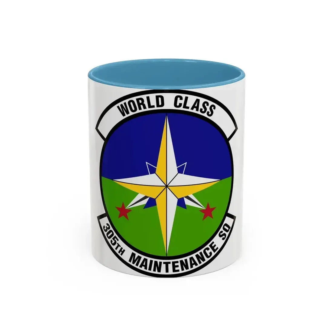 305 Maintenance Squadron AMC (U.S. Air Force) Accent Coffee Mug 11oz Light Blue - Go Mug Yourself