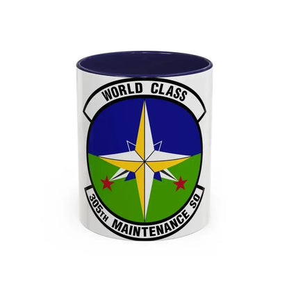 305 Maintenance Squadron AMC (U.S. Air Force) Accent Coffee Mug 11oz Navy - Go Mug Yourself