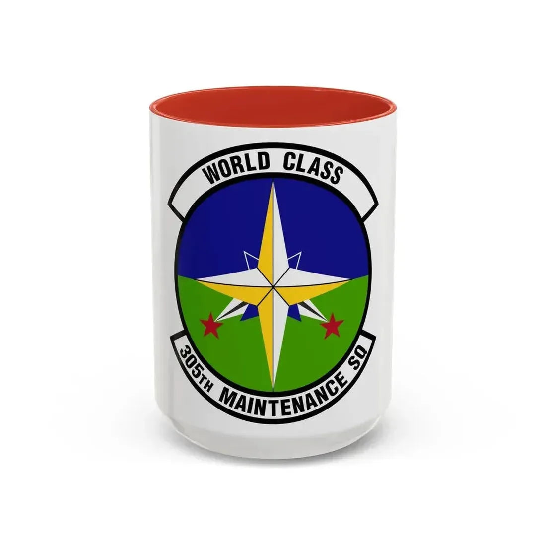 305 Maintenance Squadron AMC (U.S. Air Force) Accent Coffee Mug 15oz Red - Go Mug Yourself