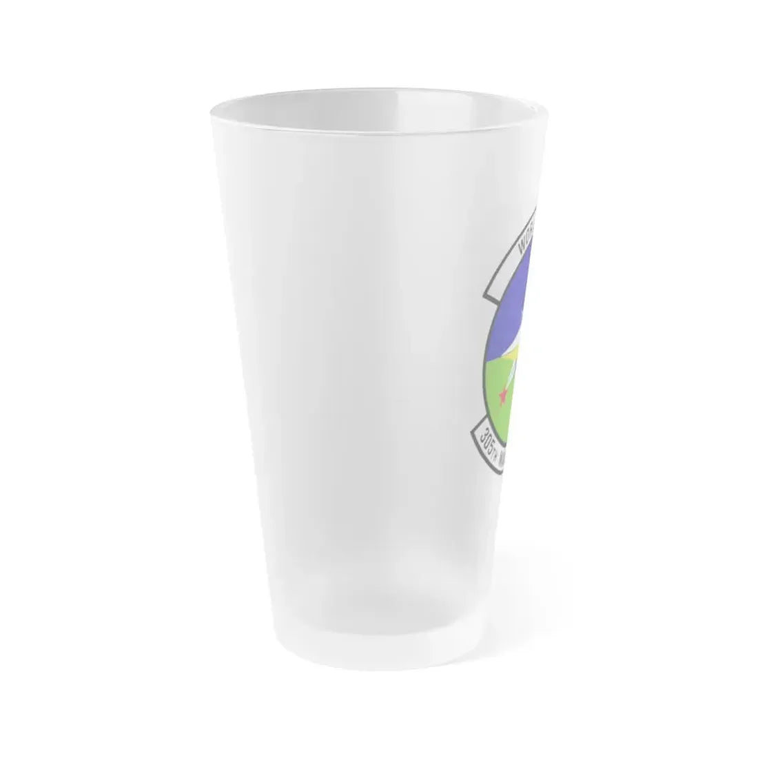 305 Maintenance Squadron AMC (U.S. Air Force) Frosted Pint Glass 16oz - Go Mug Yourself