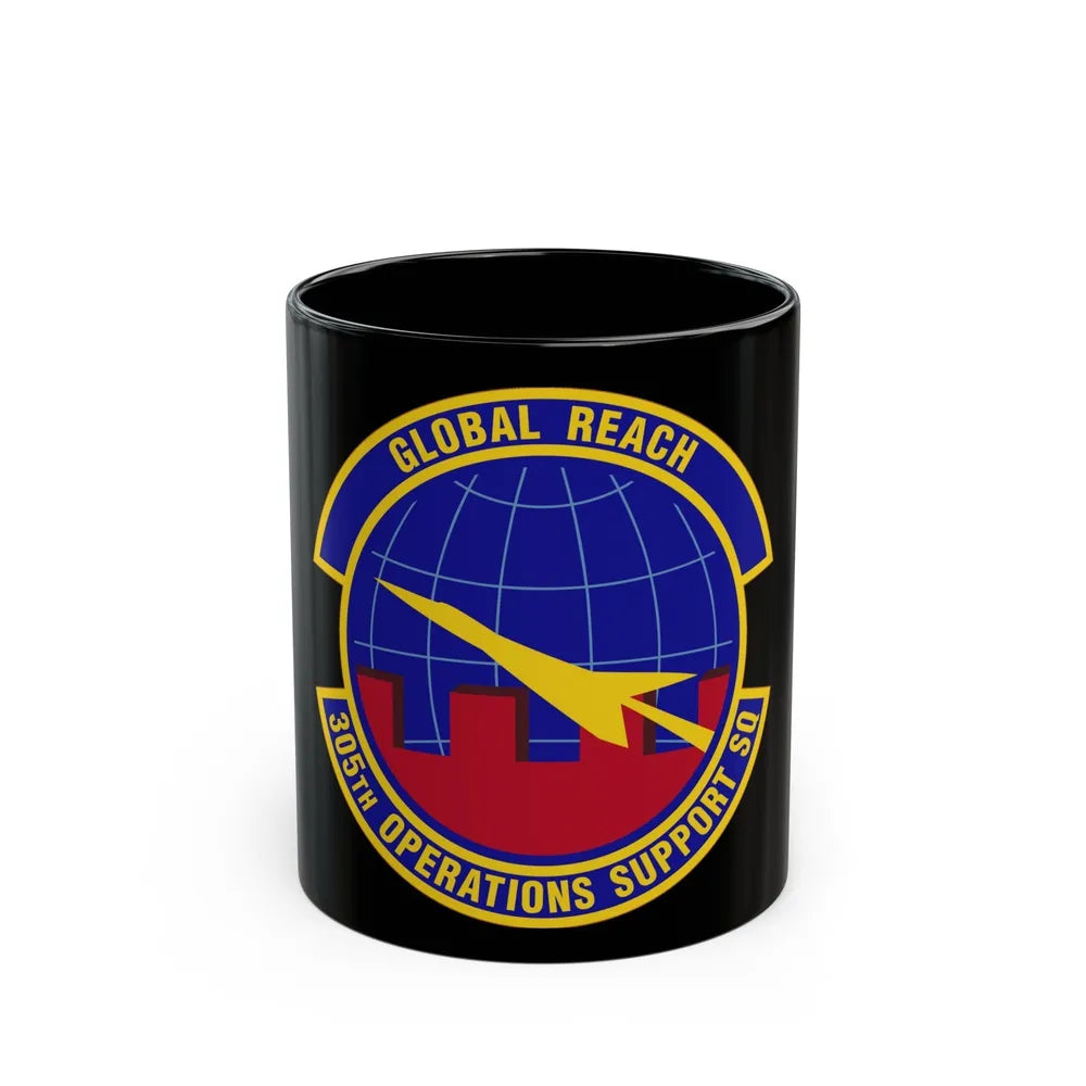 305 Operations Support Squadron AMC (U.S. Air Force) Black Coffee Mug-11oz-Go Mug Yourself