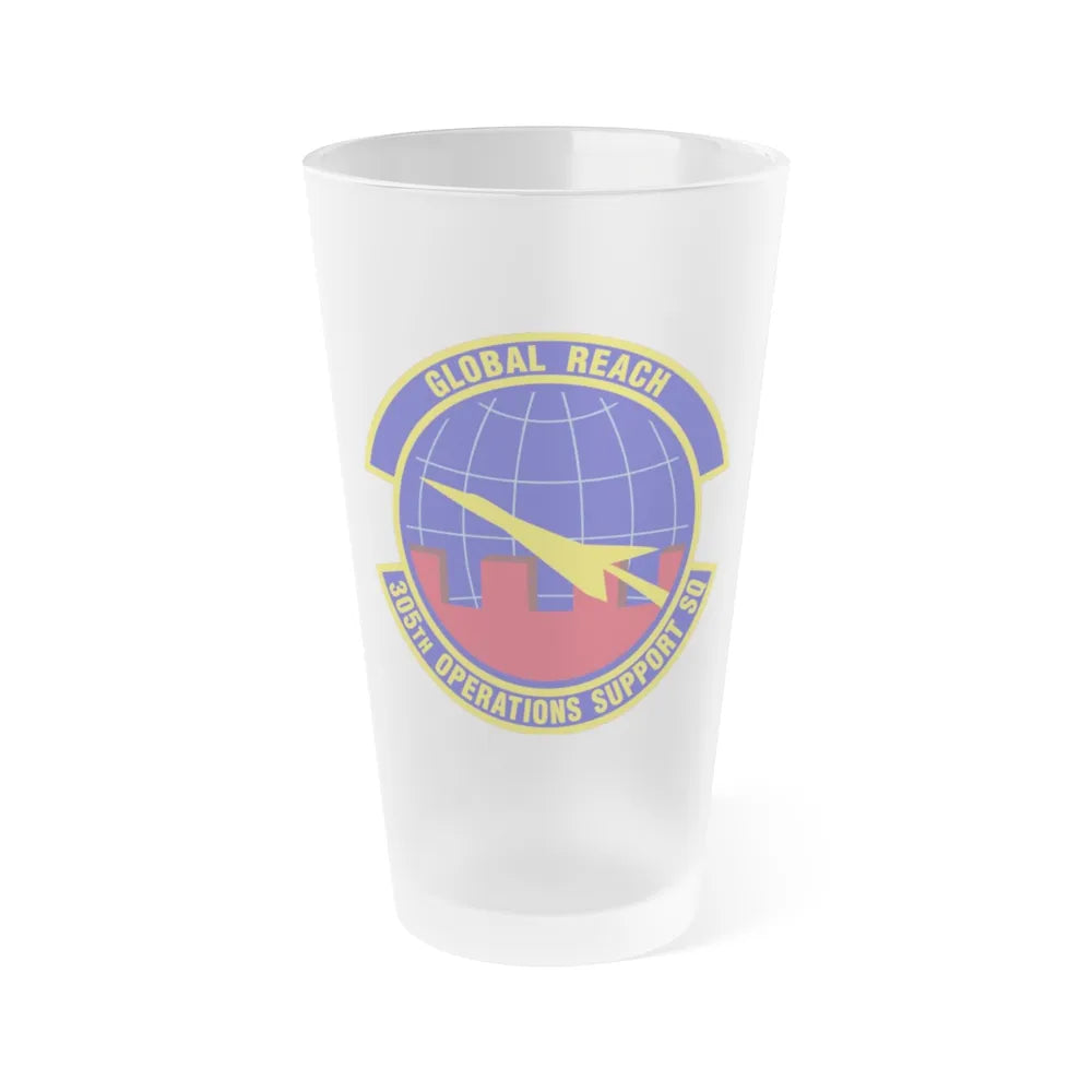 305 Operations Support Squadron AMC (U.S. Air Force) Frosted Pint Glass 16oz-16oz-Frosted-Go Mug Yourself