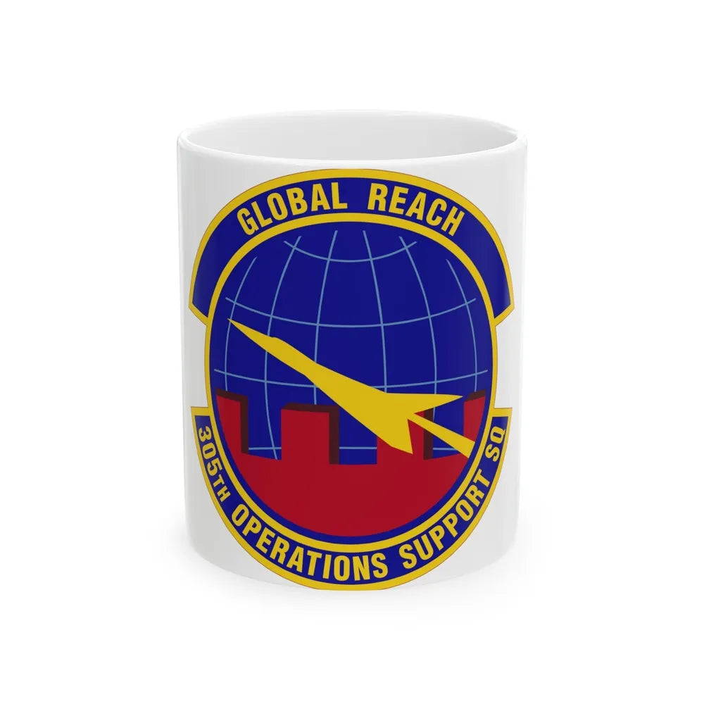 305 Operations Support Squadron AMC (U.S. Air Force) White Coffee Mug-11oz-Go Mug Yourself